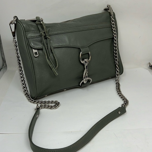 Rebecca Minkoff Original MAC Large Gray Leather Crossbody Bag - Picture 1 of 11